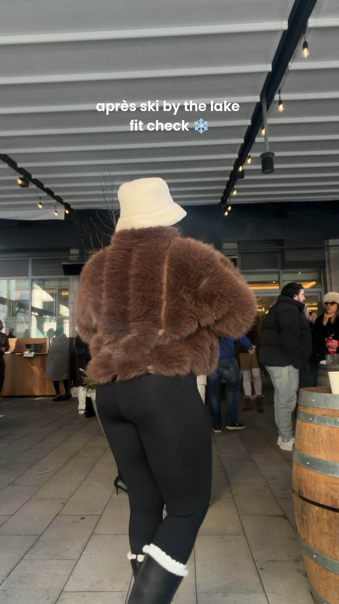 experienced the most amazing après ski event in my local community and this was my look ❤️🌊❄️
romper: @Garage Clothing 
turtleneck: @Zara 
fur coat & shoes: @shein 
hat: @joefresh