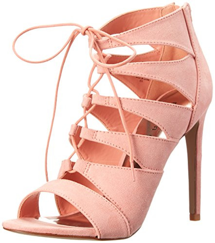 Madden Girl Women's Raceyyy Dress Sandal, Coral Fabric, 8 M US | Amazon (US)