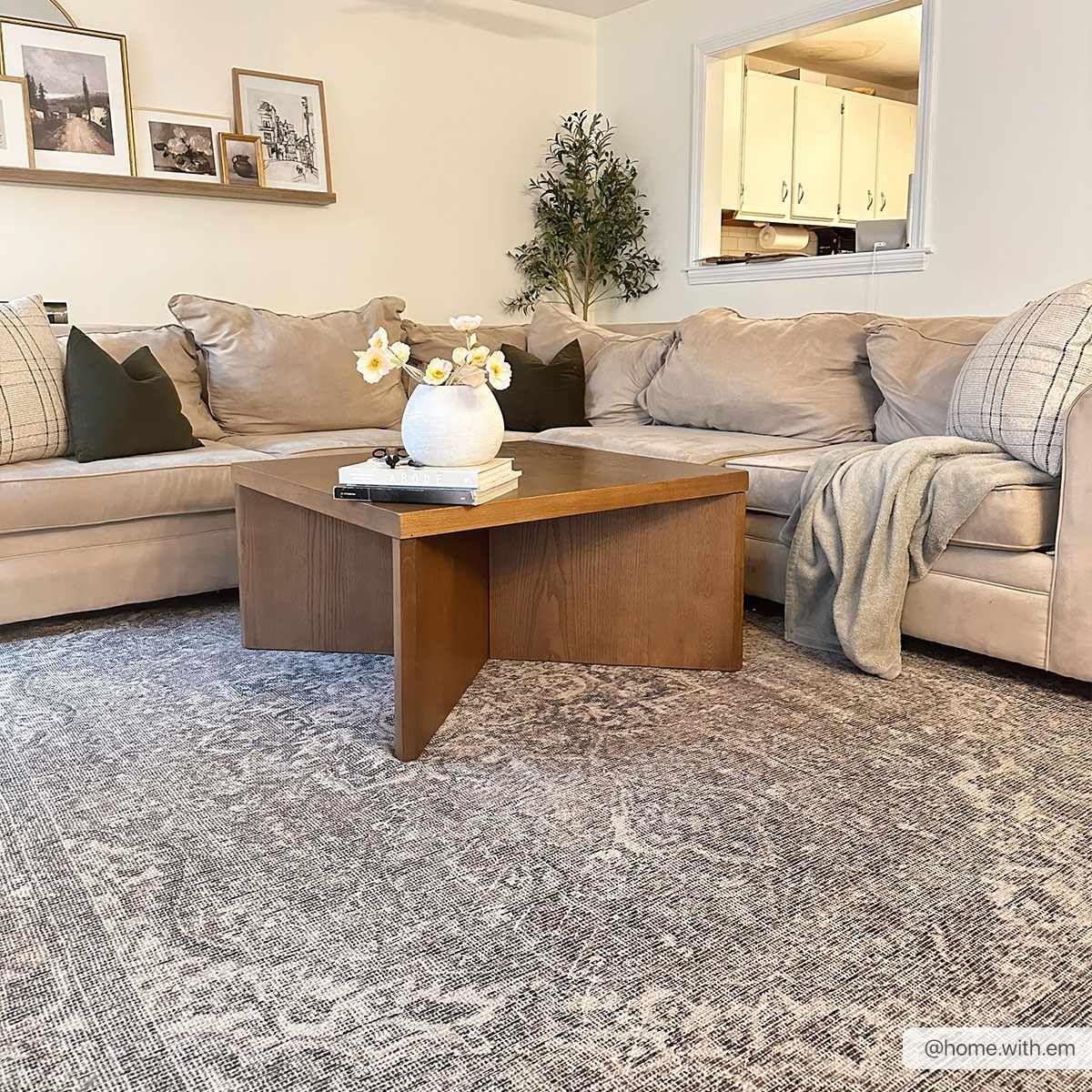 Dusty Sage Greenpoint Medallion Washable Area Rug | Boutique Rugs