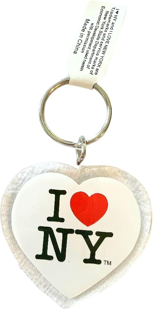 I Love (Heart) New York NY Heart Shaped Souvenir Keychain Key Tag Key Ring Bag Tag Great For a Ke... | Amazon (US)