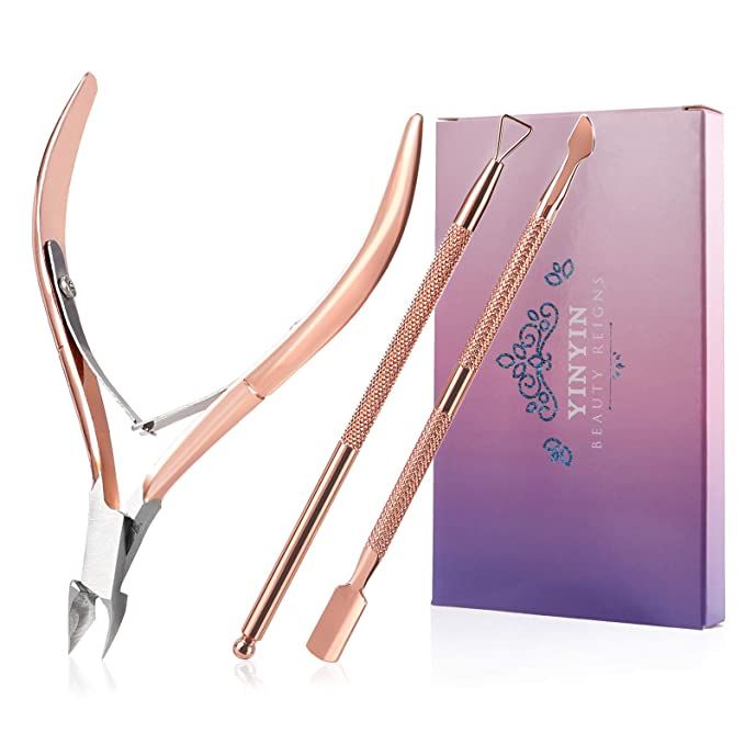 Cuticle Trimmer with Cuticle Pusher and Cutter-YINYIN Cuticle Nipper Professional Stainless Steel... | Amazon (US)