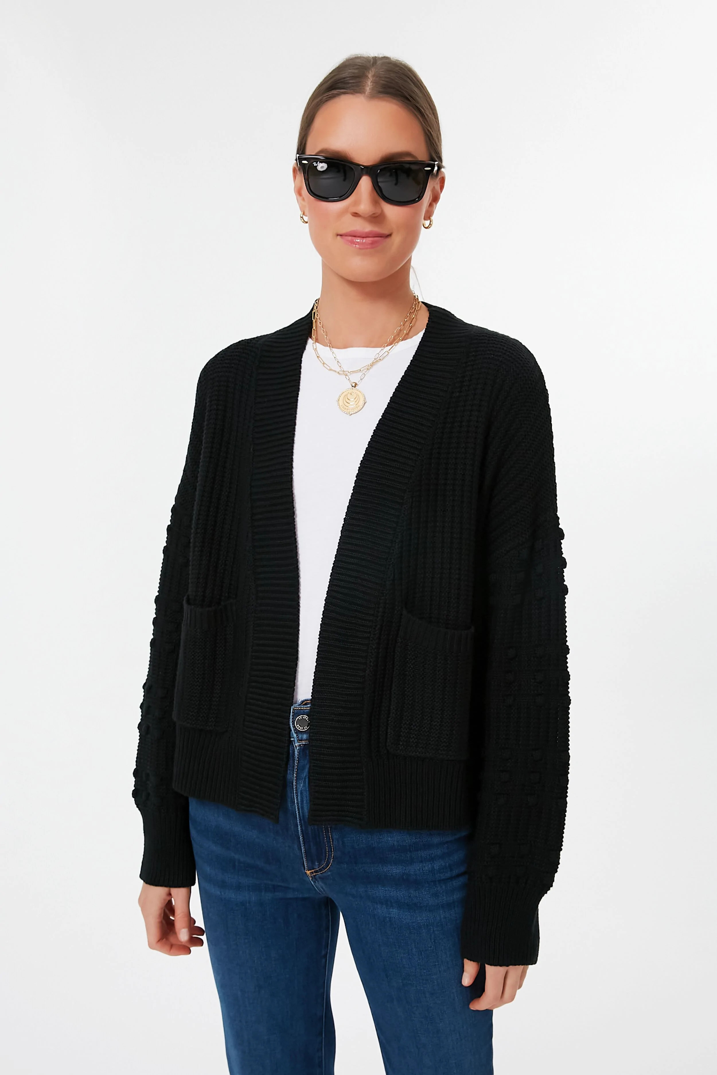 Black Bobble Cardigan | Tuckernuck (US)