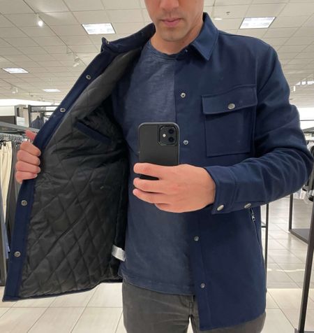 Under $100; Nordstrom Tech-Smart padded shirt jacket (Under $100) Fit: TTS to size down. Nick’s trying Medium and ended up ordering a Small.  

This thicker shirt jacket is surprisingly good value for the sale price of $92. 

It has several functional pockets (zippered side pockets, an interior one), a full quilted lining, and feels warm for spring and fall without looking bulky.

Nick also highly recommends these slub tees as a better than basic and he owns 5! He’s size Small, 5’8” 165lb 

#LTKmens #LTKunder100 #LTKxNSale
