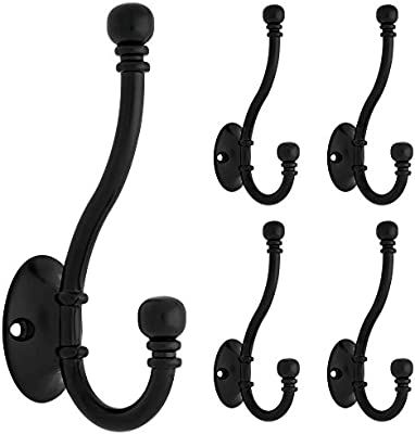 Franklin Brass FBCHHB5-FB-C Ball End Coat and Hat Hook, 5-Pack, Flat Black, 5 Piece | Amazon (US)