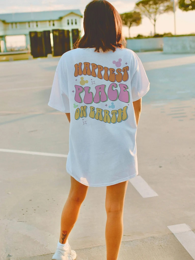 Happiest Place on Earth Shirt Aesthetic Shirt  Disneyland - Etsy | Etsy (US)