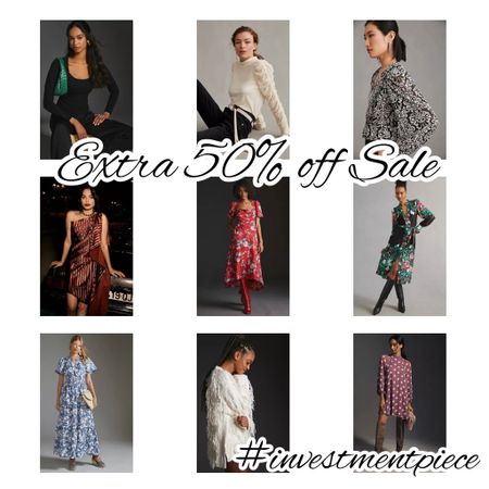 From party dresses to going out tops, get an extra 50% off sale @anthropologie #investmentpiece 

#LTKHoliday #LTKCyberweek #LTKstyletip