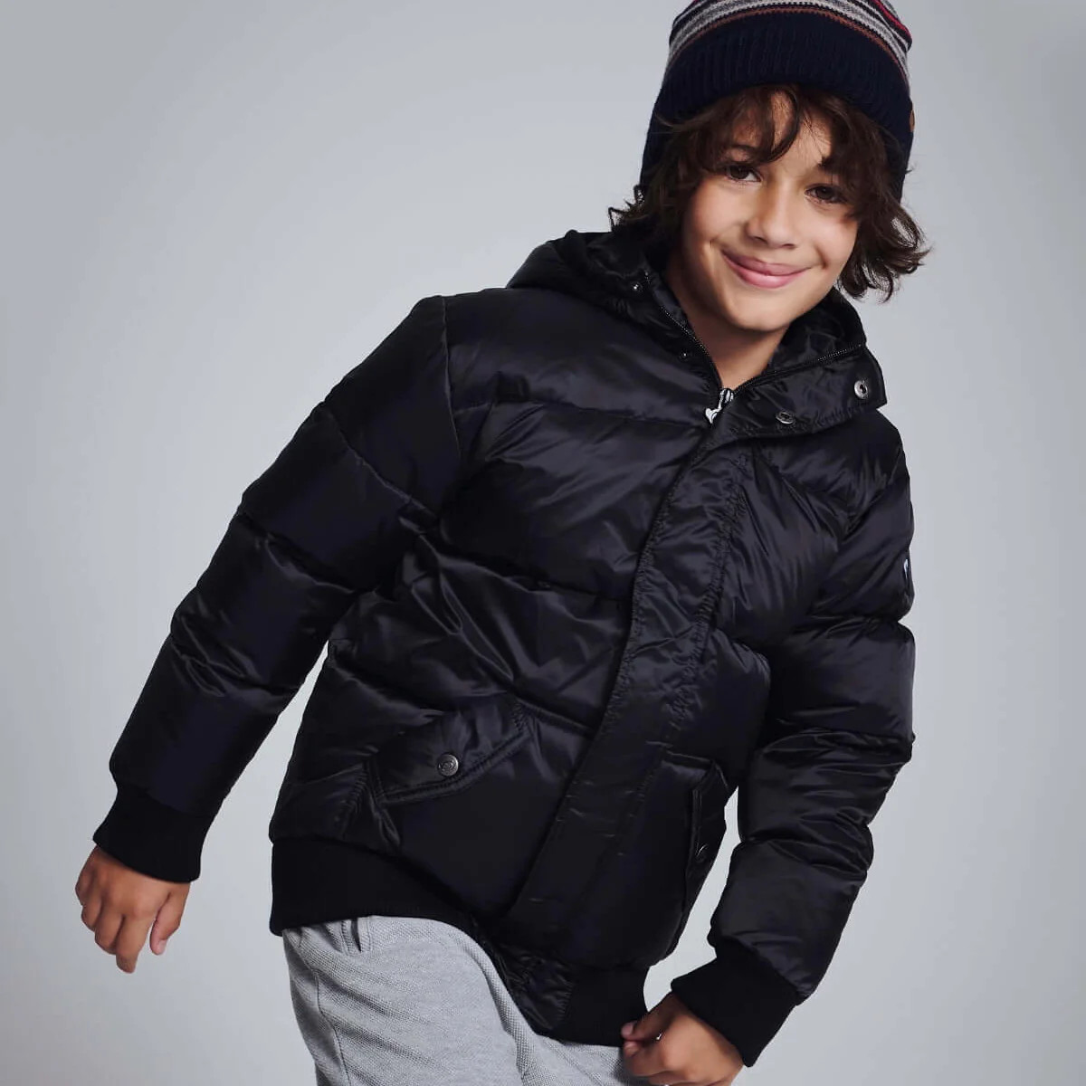 Boys Black Slim Puffer Coat | Appaman | Appaman Children's Clothing