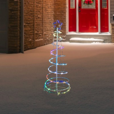 Northlight 4' LED Color Changing Multiple Function Outdoor Spiral Christmas Tree | Target