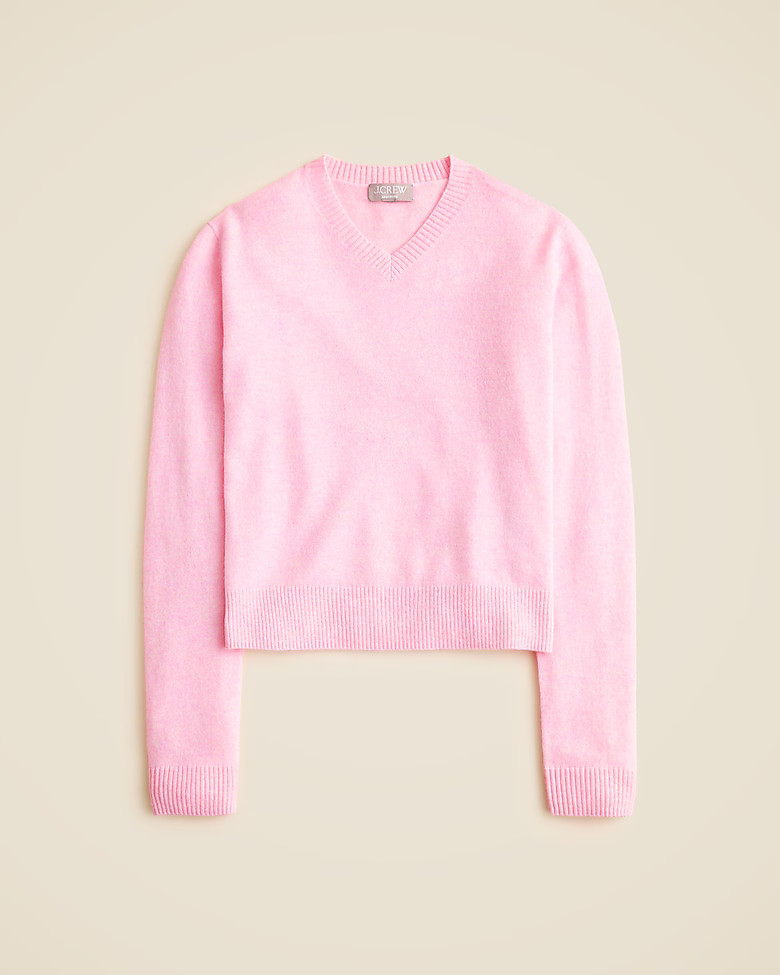 Cashmere high V-neck sweater | J. Crew US