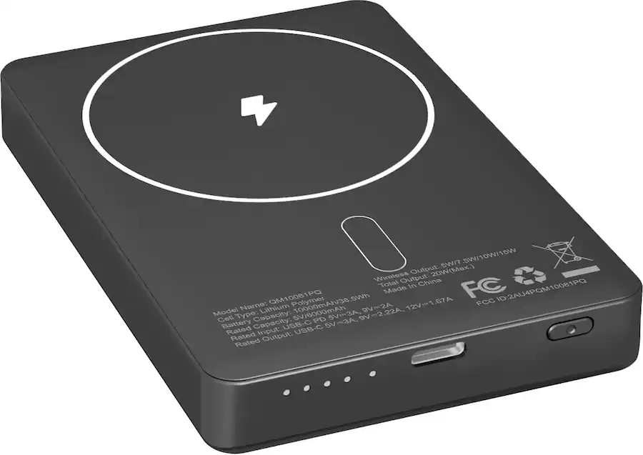 Energizer - 10,000mAh SLIM METAL 20W Magnetic Wireless Qi/Qi2.0/MagSafe PowerBank, Portable Charg... | Best Buy U.S.