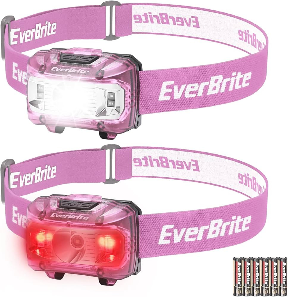 EverBrite Headlamp, 2 Pack Kids Headlamp with Red Light and Memory Function, Head Lamp for Adults... | Amazon (US)