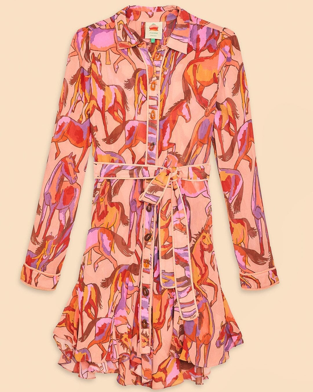 Farm Rio horse mini dress with long sleeves available XXS-XL