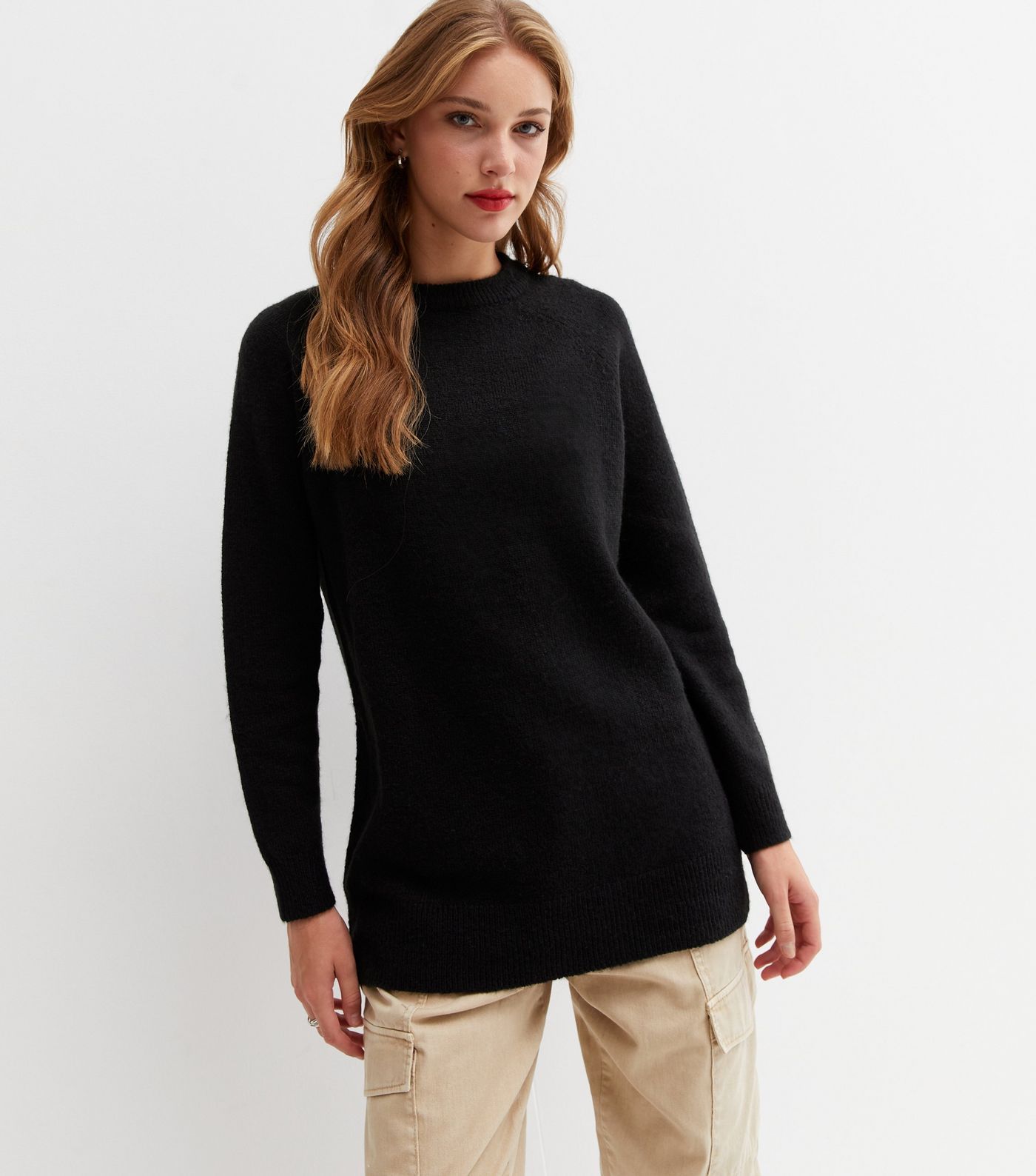 Black Crew Neck Long Jumper
						
						Add to Saved Items
						Remove from Saved Items | New Look (UK)