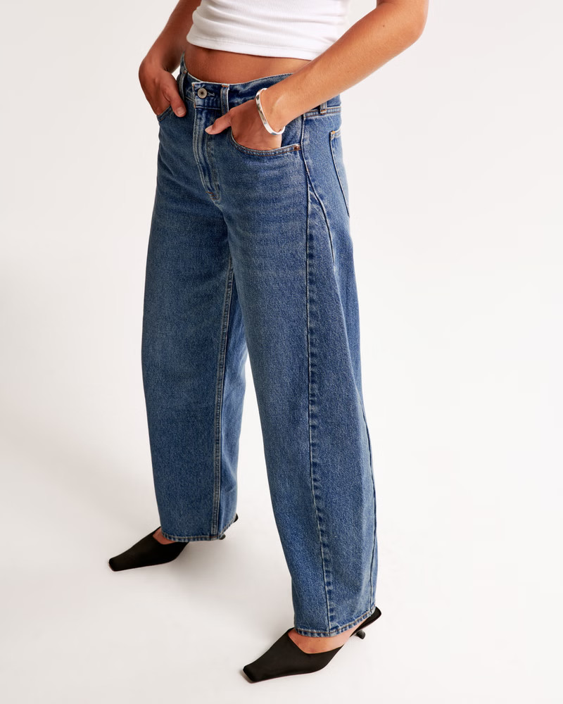 Women's Mid Rise Barrel Jean | Women's Bottoms | Abercrombie.com | Abercrombie & Fitch (US)