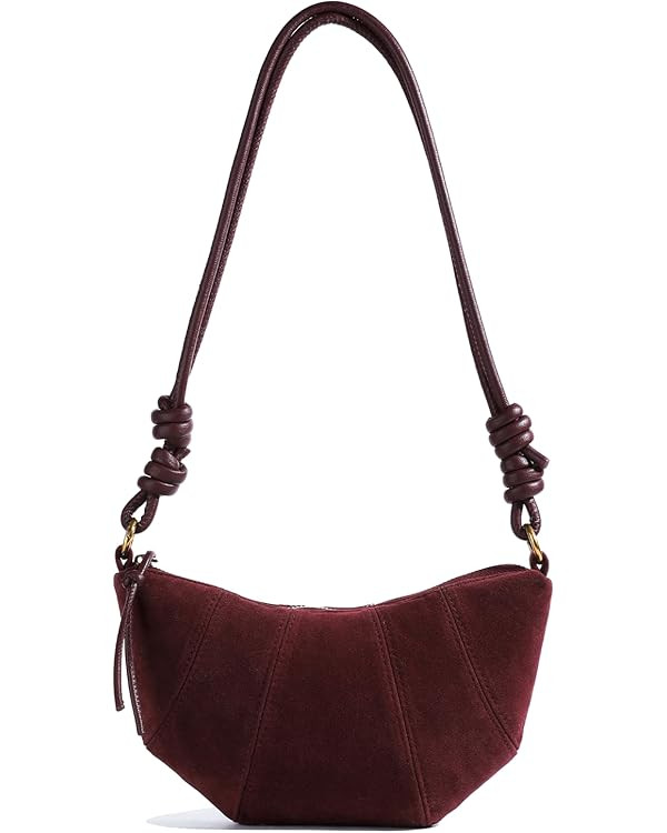 Suede Bags for Women Small Suede Purses Crescent Bag Crossbody Shoulder Bag Trendy Tote Handbags | Amazon (US)