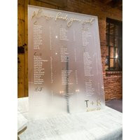 Frosted Acrylic Seating Chart, Wedding Seating Chart, Sign, Wedding Custom Gold Sign | Etsy (US)
