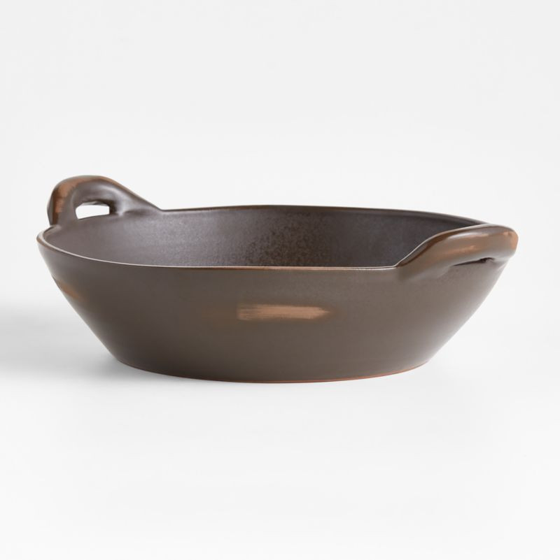 Ayowa Dark Grey Clay Communal Bowl by Eric Adjepong + Reviews | Crate & Barrel | Crate & Barrel