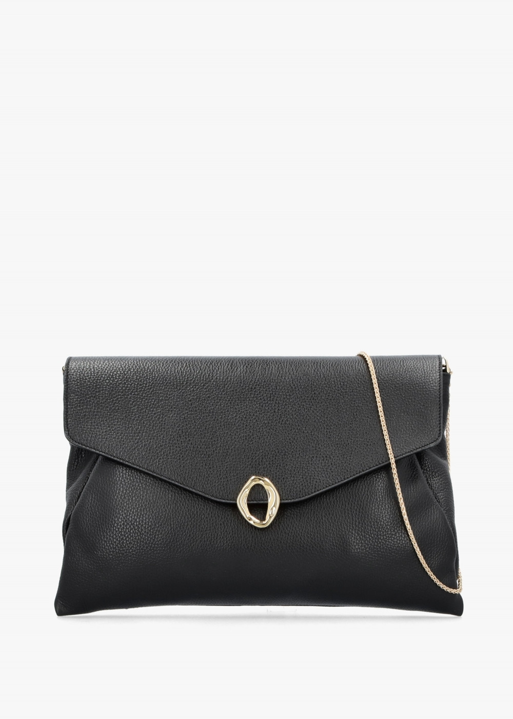 Inclutch Black Tumbled Leather Envelope Clutch | Daniel Footwear (UK)