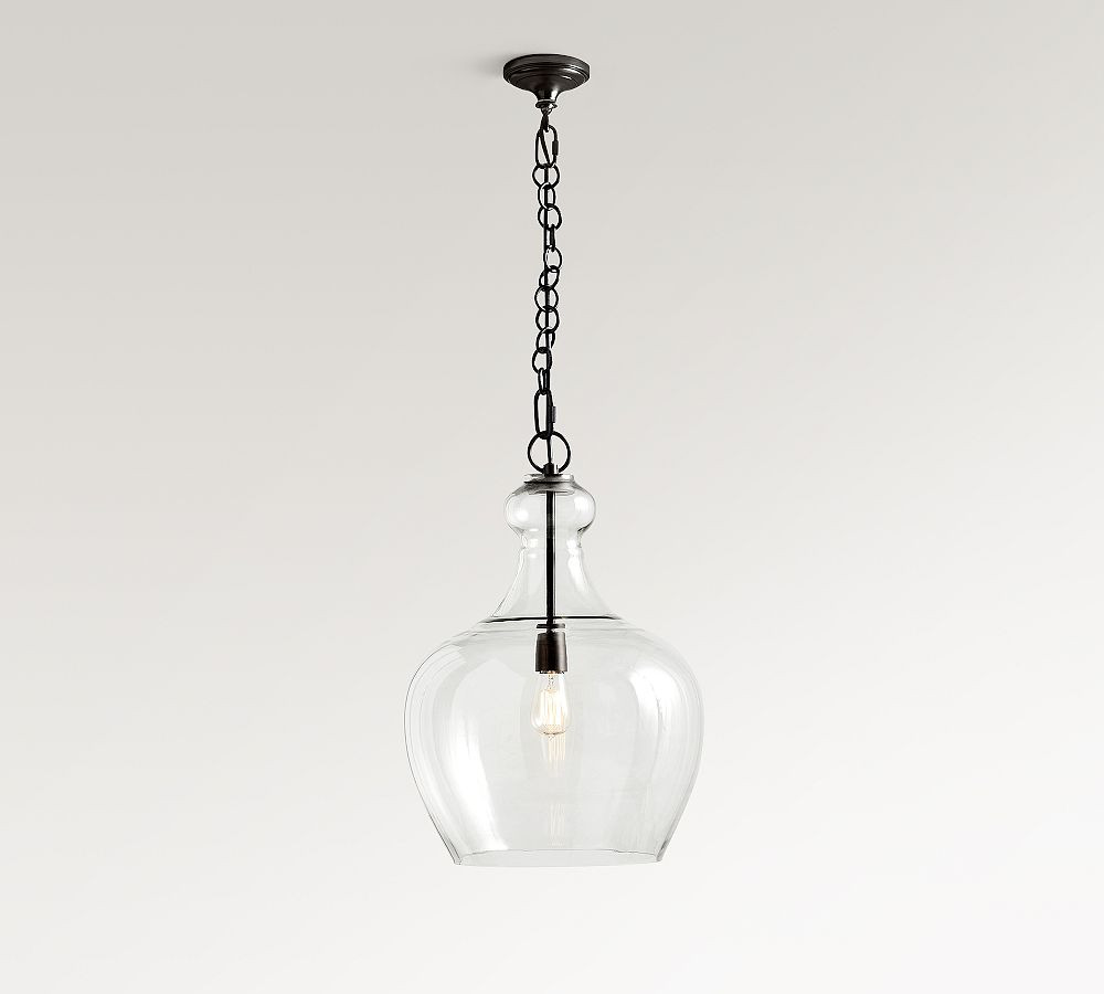Flynn Recycled Glass Pendant (12"-17") | Pottery Barn (US)