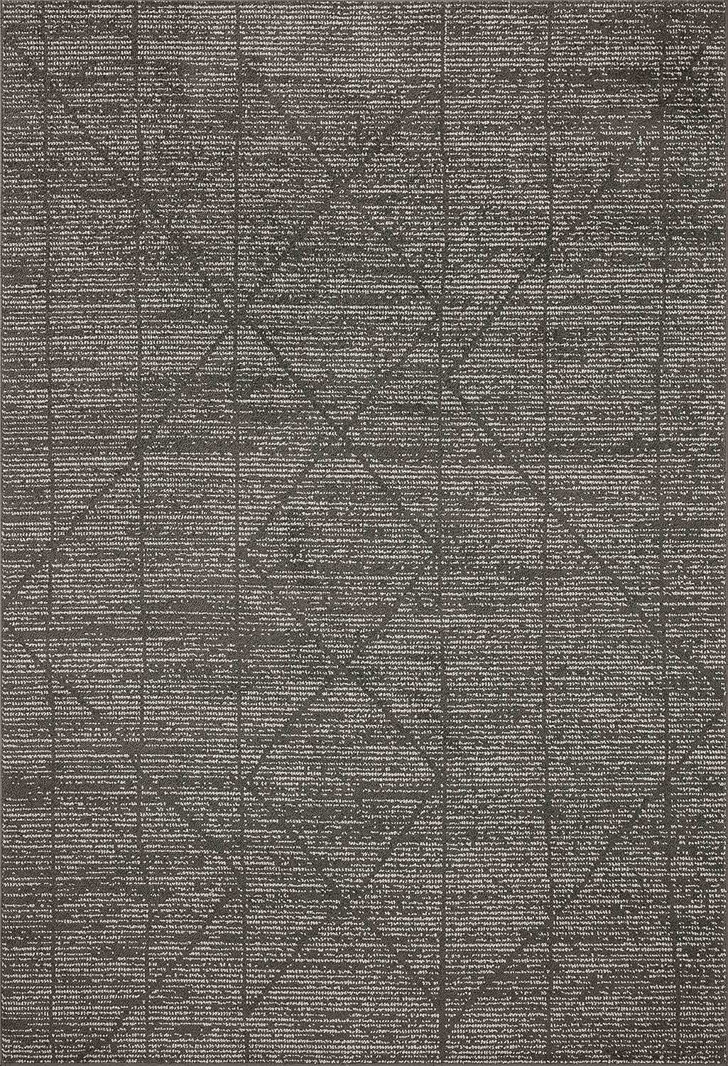 Loloi II Kamala Collection KAM-06 Charcoal/Ivory 5'-3" x 7'-9" Area Rug | Amazon (US)