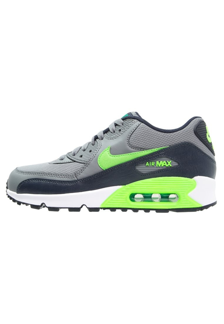 Nike Sportswear AIR MAX 90  Sneaker low cool grey/voltage green/obsidian/lucid green | Zalando DE