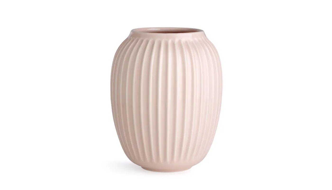 Kahler Hammershoi Ridged Vase Large Pink | Heal's