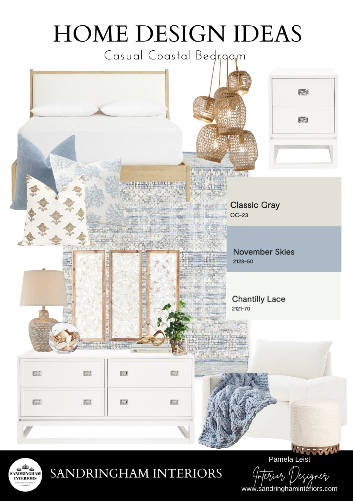 Casual Coastal Bedroom Home Decor

Bed frame
Nightstands
Coastal chandelier
Rugs
Throw pillows
Coastal Home Decor

#LTKstyletip #LTKFind #LTKhome