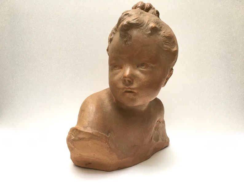 TERRA-COTTA BUST  Early 20th Century Sculpture of Little Girl | Etsy | Etsy (US)