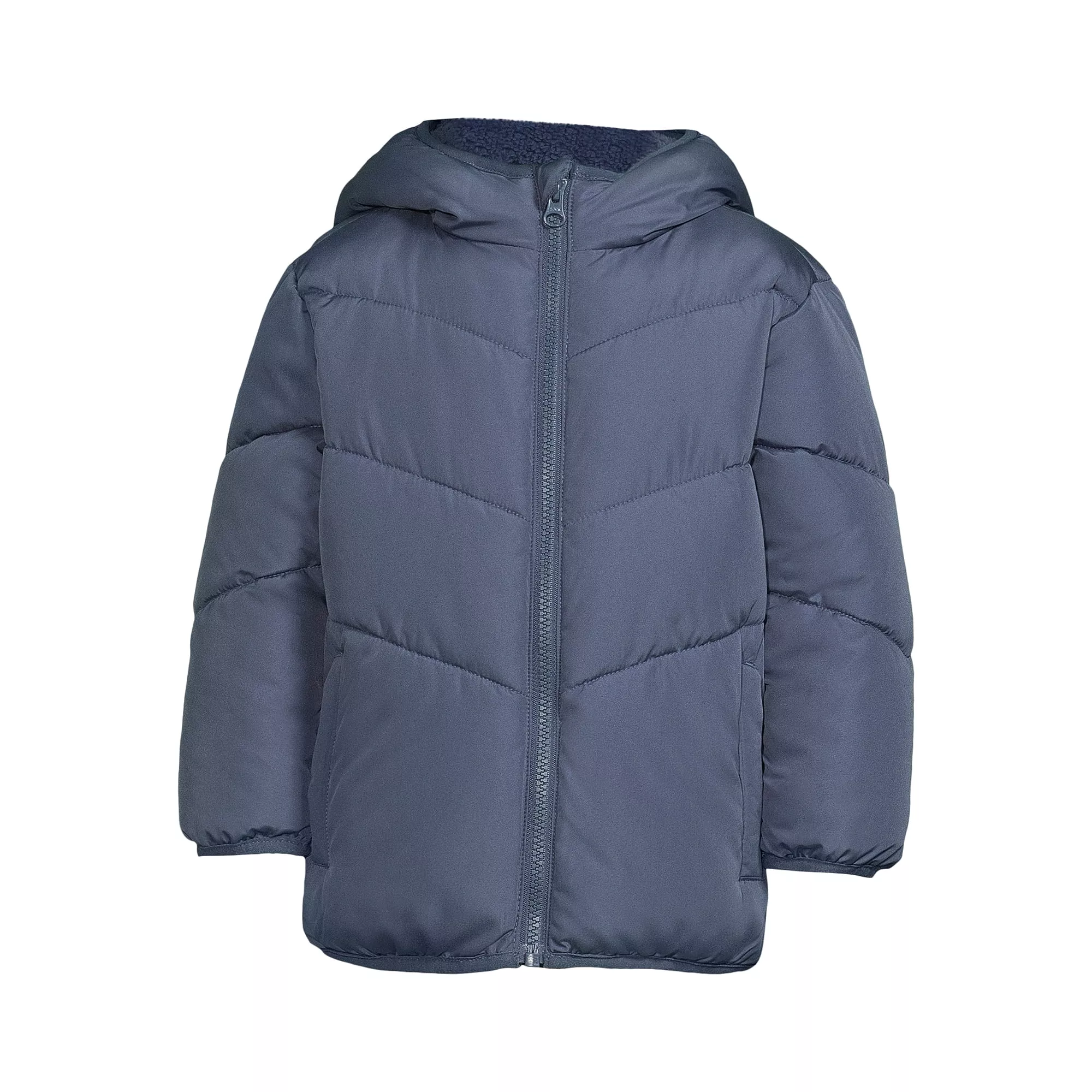 Swiss Tech Baby and Toddler Girls Puffer Jacket with Hood, Sizes 12M-5T 