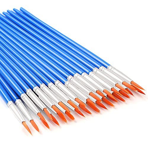 30 Pcs Round Paint Brushes,Small Brush Bulk for Miniature Detail Painting | Amazon (US)