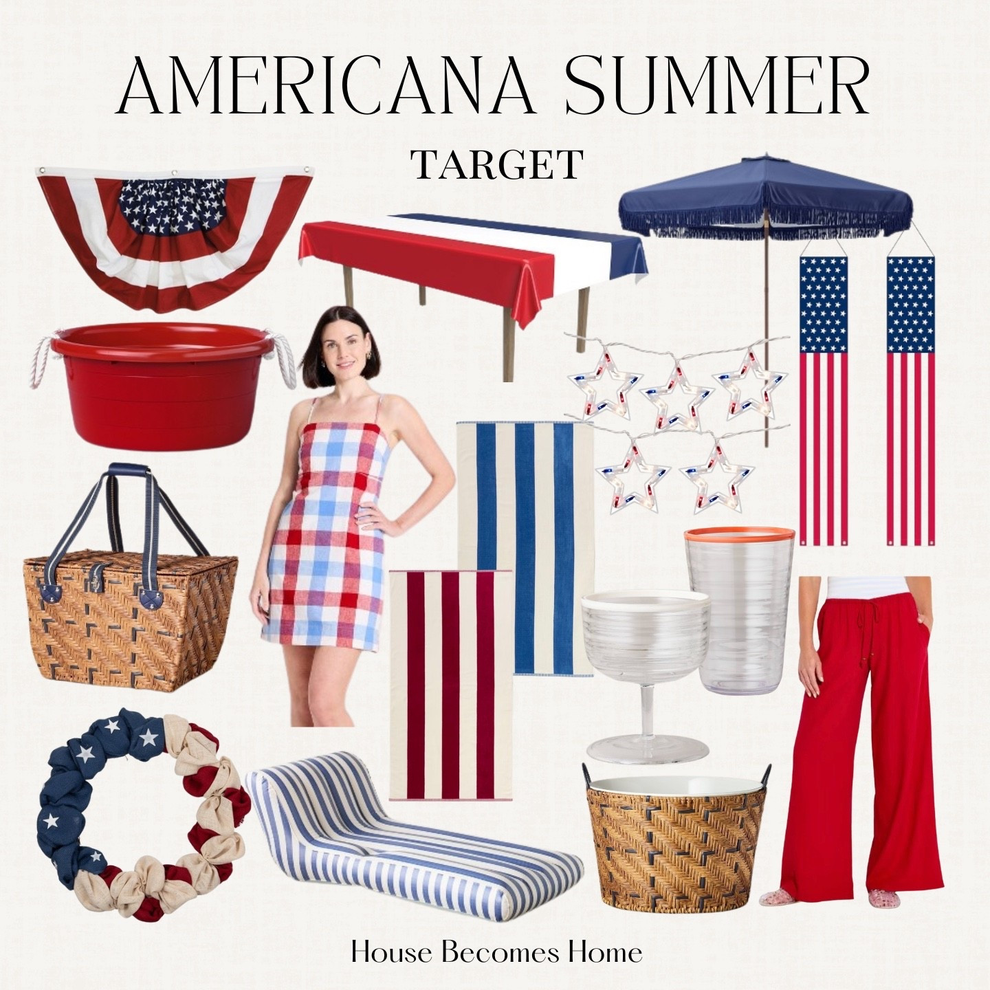 Americana summer Target 🙌🏻🙌🏻

Americana summer style never goes out of fashion 🇺🇸🤍 Think classic red, white, and blue outfits, coastal-inspired pieces, timeless stripes, lightweight knits, denim, and all the essentials for summer holidays and beach towns. Perfect for Memorial Day, Fourth of July, summer vacations, lake weekends, and everyday warm-weather style. Save this for Americana outfit ideas, coastal fashion, classic summer outfits, patriotic style, and old money summer fashion.

#AmericanaStyle #SummerOutfits #RedWhiteAndBlue #CoastalStyle #ClassicStyle

#LTKSeasonal #LTKHome #LTKootd