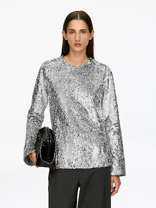Sequin Top – Silver – Women – ARKET GB | Arket UK