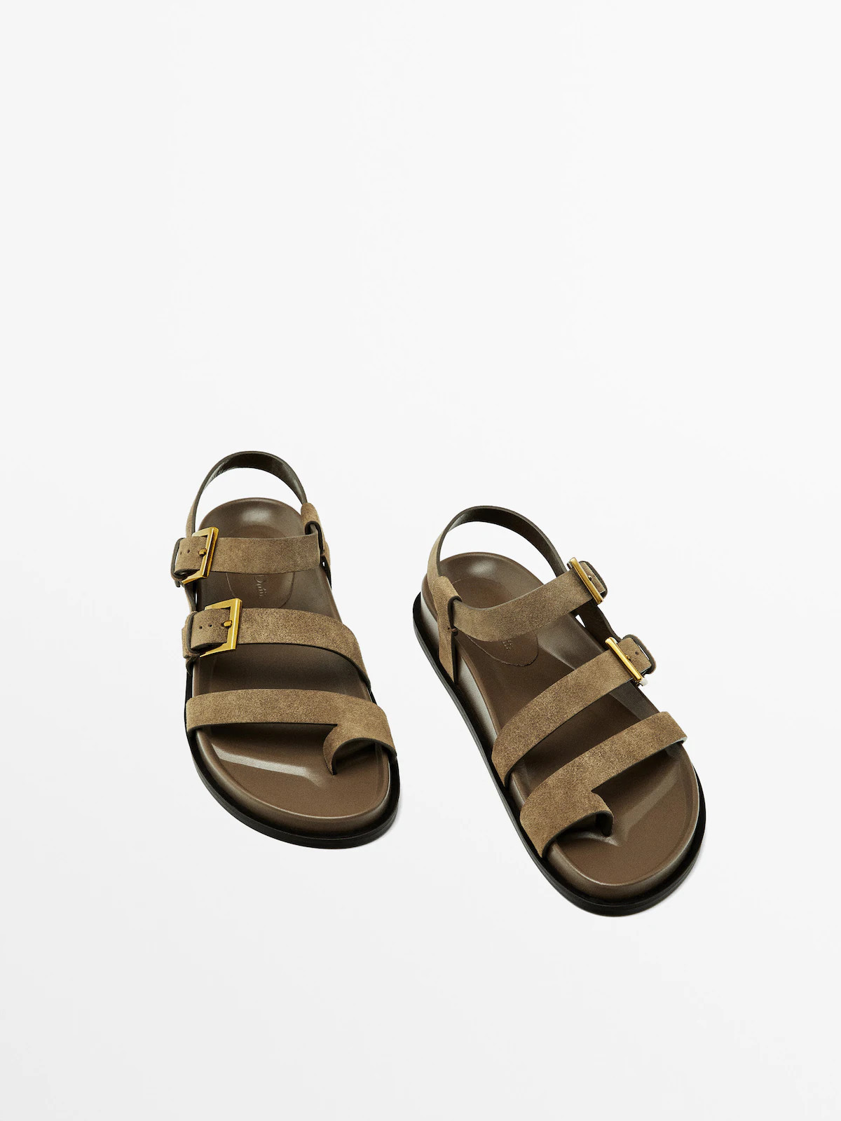 Flat sandals with buckles - Massimo Dutti United Kingdom | Massimo Dutti UK