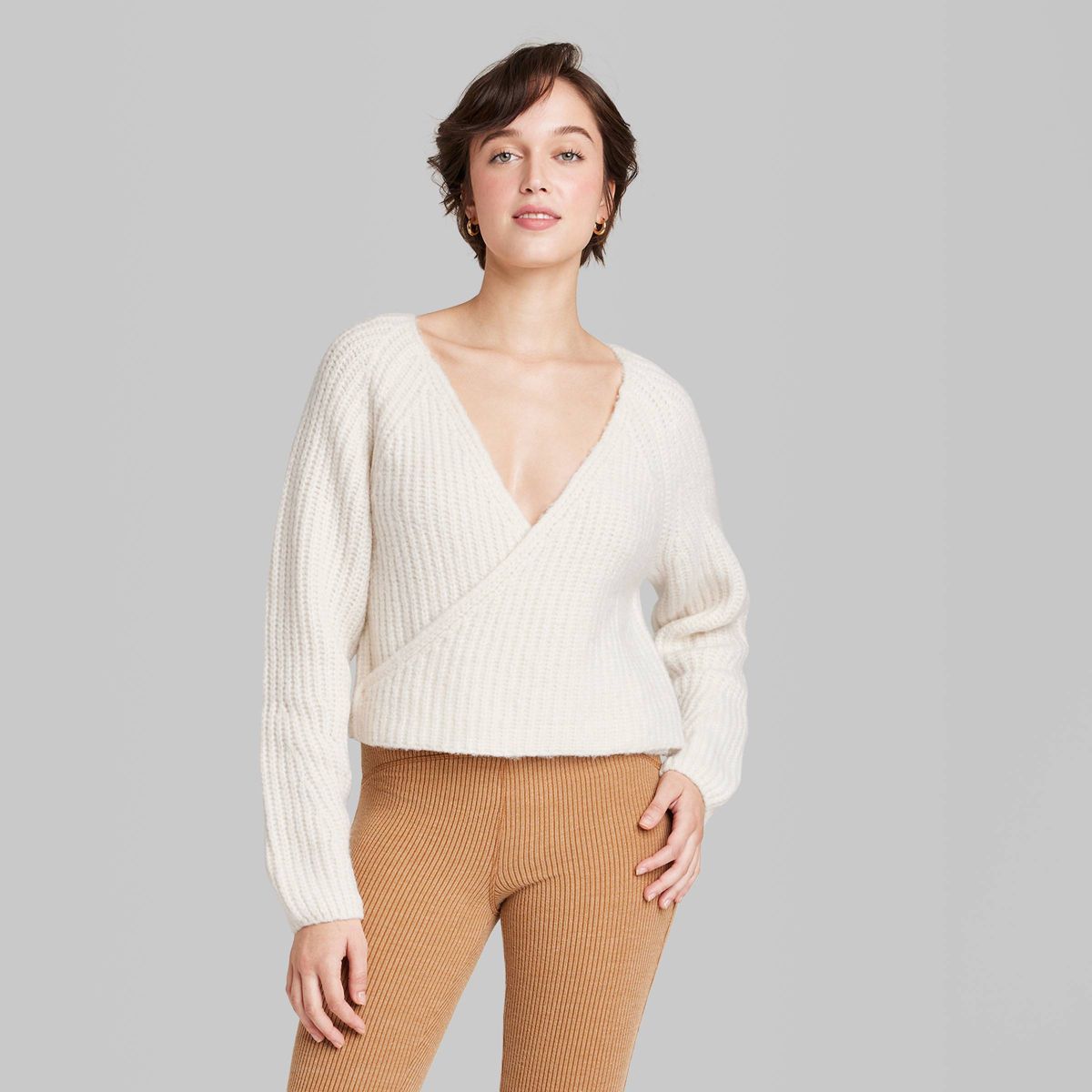 Women's Chunky Knit Wrap Sweater - Wild Fable™ | Target