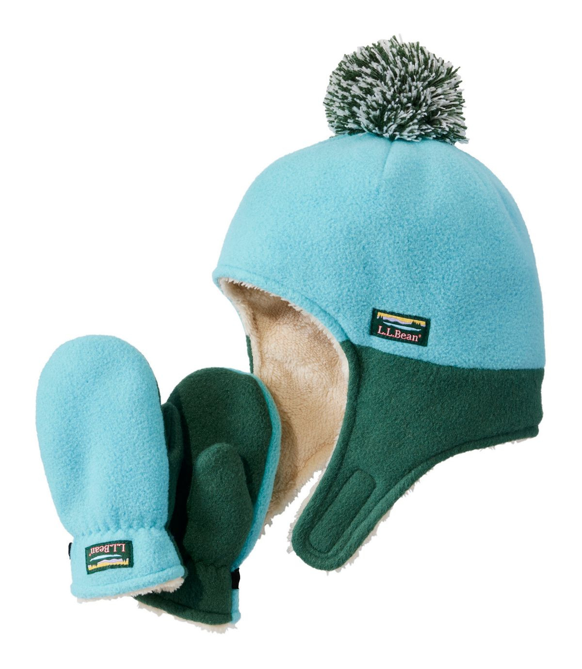 Infants' and Toddlers' Mountain Classic Fleece Hat and Mitten Set | L.L. Bean