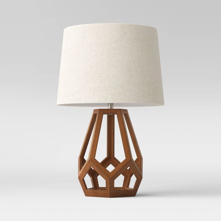 Large Wood Geo Assembled Table Lamp - Threshold™ | Target