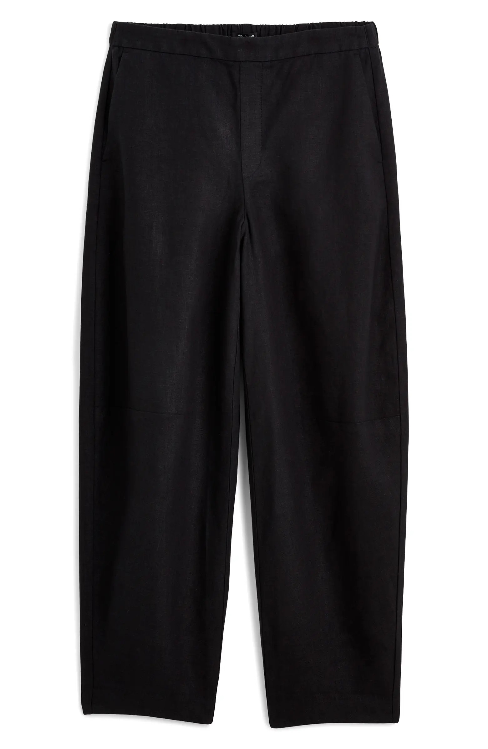 Madewell Barrel Leg Crop Linen Pants | Nordstrom | Nordstrom