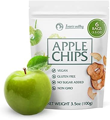Amazon.com: Apple Chips Chewy Natural Snack - [6 Packs] Dried Fruit Slices No Sugar - Mild Crunch... | Amazon (US)