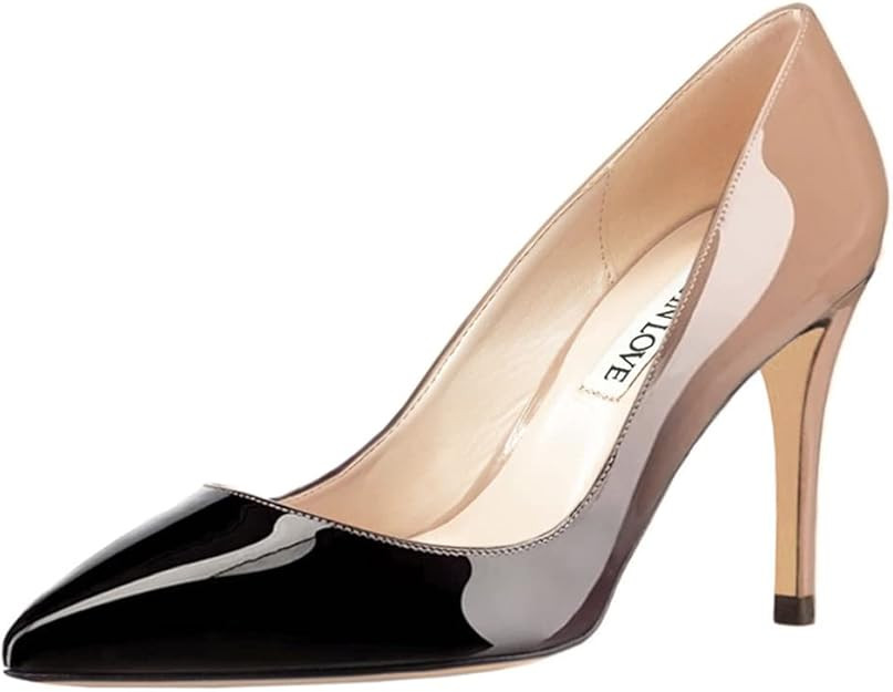 JOY IN LOVE Women's Pumps Shoes 3.5" High Heels Pointy Toe Stiletto Pumps | Amazon (US)