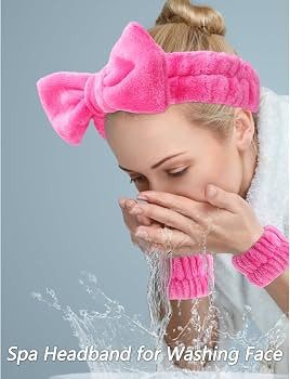 VELSCRUN Spa Headbands for Wash Face, Makeup Headband, Facial Skincare Headbands, 5 Pcs Hot Pink ... | Amazon (US)