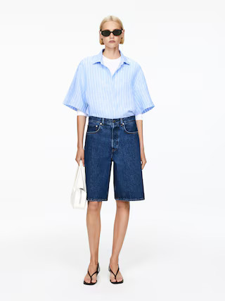 Lange Jeansshorts – Dunkelblau – Damen – ARKET DE | Arket EU