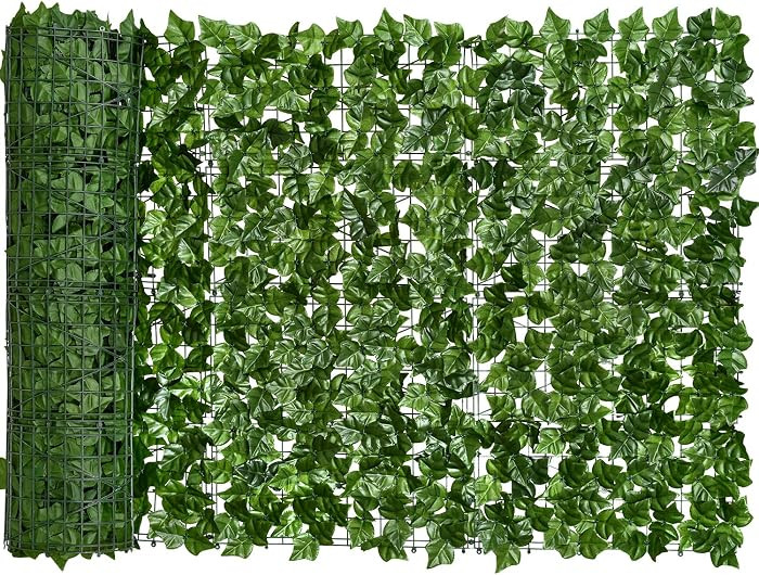 118x39.4in Artificial Ivy Privacy Fence Wall Screen, Artificial Hedges Fence and Faux Ivy Vine Le... | Amazon (US)