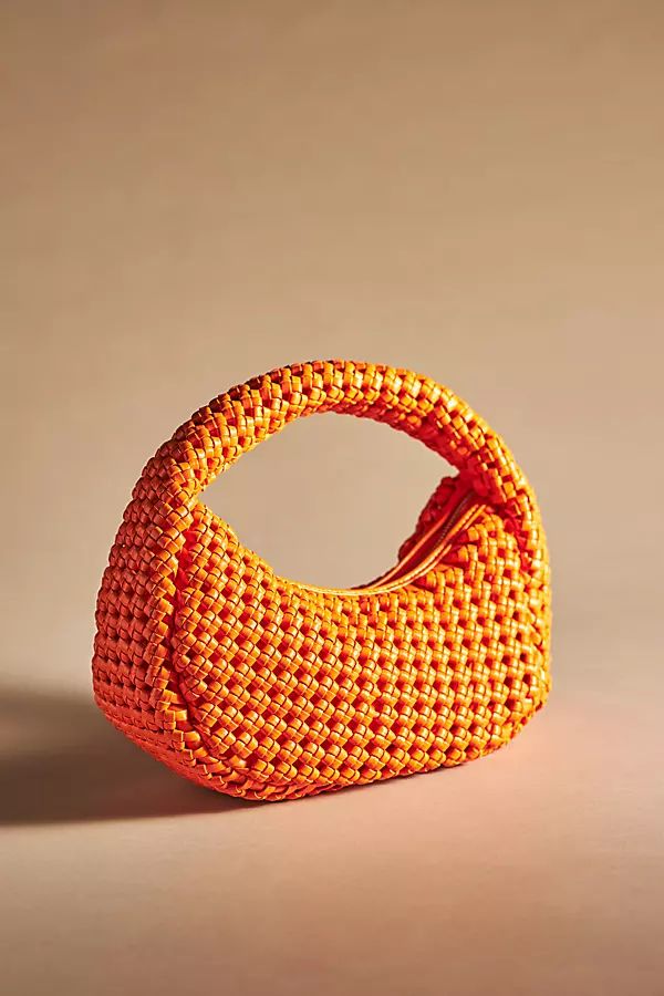 The Inez Knotted Faux Leather Bag By By Anthropologie in Orange | Anthropologie (US)