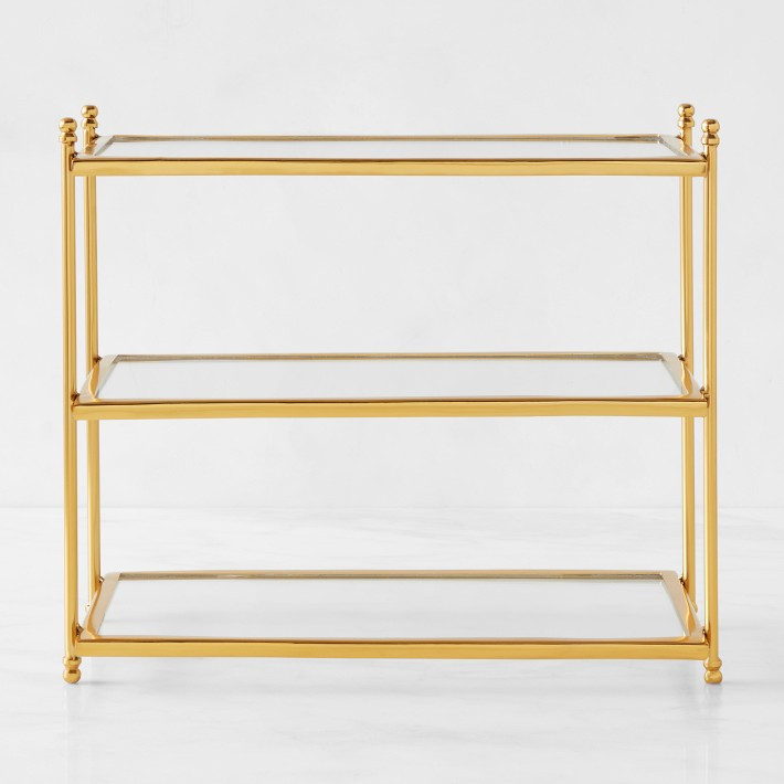 Antique Brass and Glass 3-Tiered Stand | Williams-Sonoma