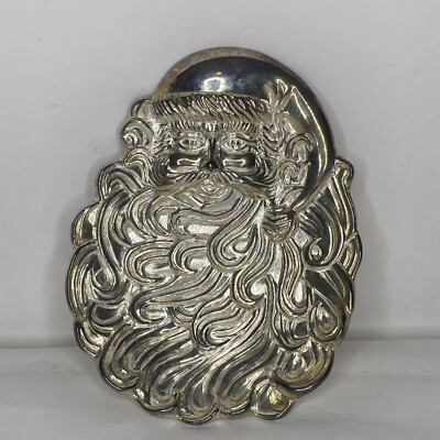 Silver Santa Clause Tray Bowl International Silver Company Christmas 8”x 6” | eBay | eBay US