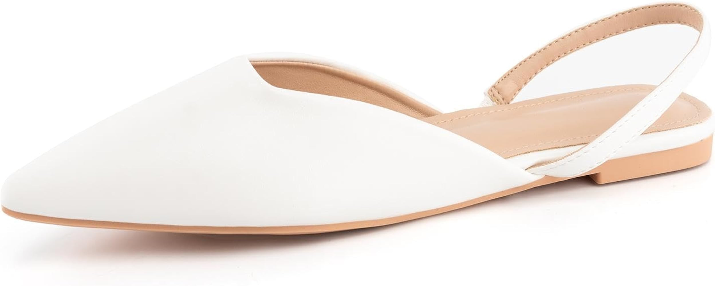 DREAMCIA Slingback Flats for Women Pointed Toe Flats Slip On Casual Office Shoes for Women | Amazon (US)