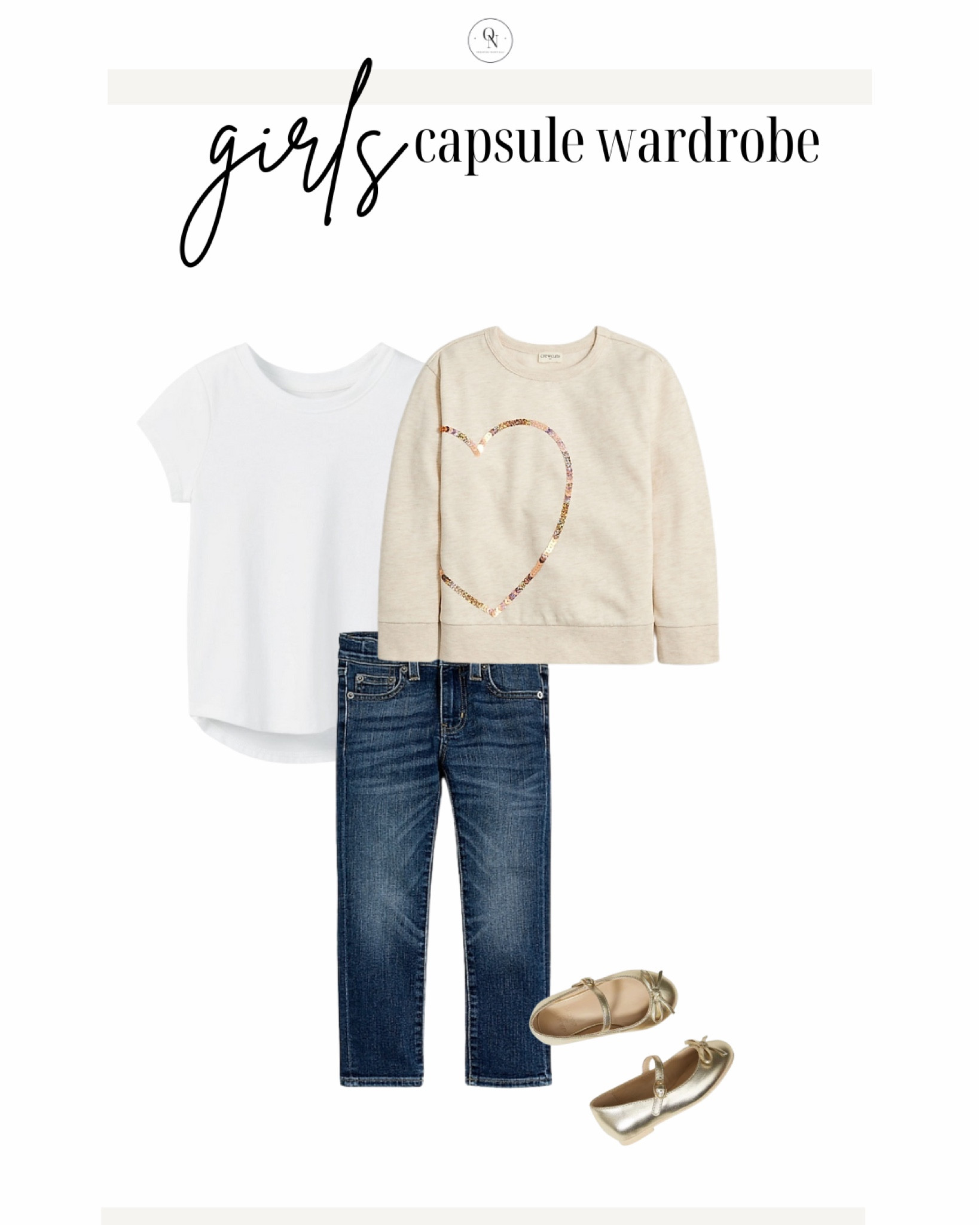 Jean’s outfit for spring from the girl capsule wardrobe for spring! 

5x short sleeve shirts in a mix of print and solid.

4x long sleeve Tshirts in a mix of print and solid

2x casual dresses. If your girl is more of a dress gal I recommend 5 casual dresses and doing fewer long sleeve and short sleeve Tshirts.

Jackets // rain coat, denim jacket, pullover

Bottoms // 2 pairs of jeans (light and dark), 4-5 pairs of leggings to wear under dresses and by themselves with Tshirts, 5 pairs of shorts 

Dressy dress

Accessories // Socks for sneaker, socks for dress shoes, headband, sunglasses, and a cute bag

Shoes // dress shoes, casual shoes like crocs, natives or keens, and a pair of sneakers

Spring capsule wardrobe, kids capsule wardrobe, girls outfits, outfits for kids, outfits for girls, girls capsule wardrobe, spring outfits for kids 

#LTKSpringSale #LTKkids #LTKSeasonal
