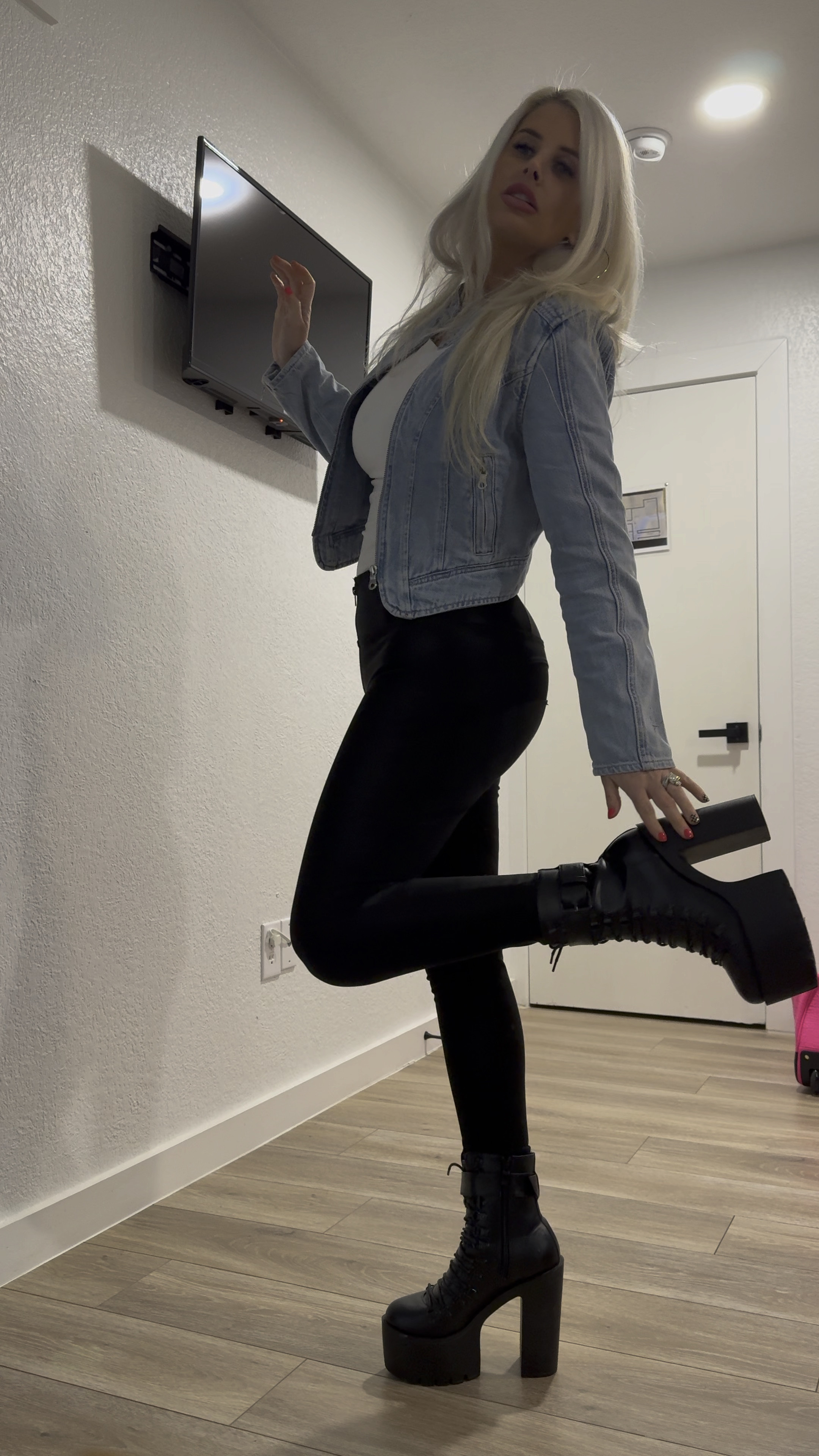 My Texas Brandon Lake concert outfit. ✝️ I’m loving Texas!! 

Everyone needs these shoes for events. I’ve listed them multiple times because I wear them for every show or concert. I have over 500 pairs of shoes, but these are the whole package out of all of them. They’re so comfortable, sturdy, very affordable & they give you like 5 inches to see over people.

*Shirt is on sale & I bought a size small. I have them in every color because they’re a necessity shirt. 
*Jacket size xs. 
*Pants are by Freddy Jeans but unfortunately are not affiliated with LTK. I get most my jeans/pants from there because they just flatter my body. 

#LTKstyletip #LTKVideo #LTKshoecrush