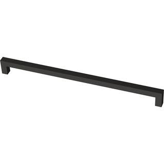 Modern Square 12 in. (305 mm) Modern Matte Black Cabinet Drawer Pull with Open Back Design | The Home Depot