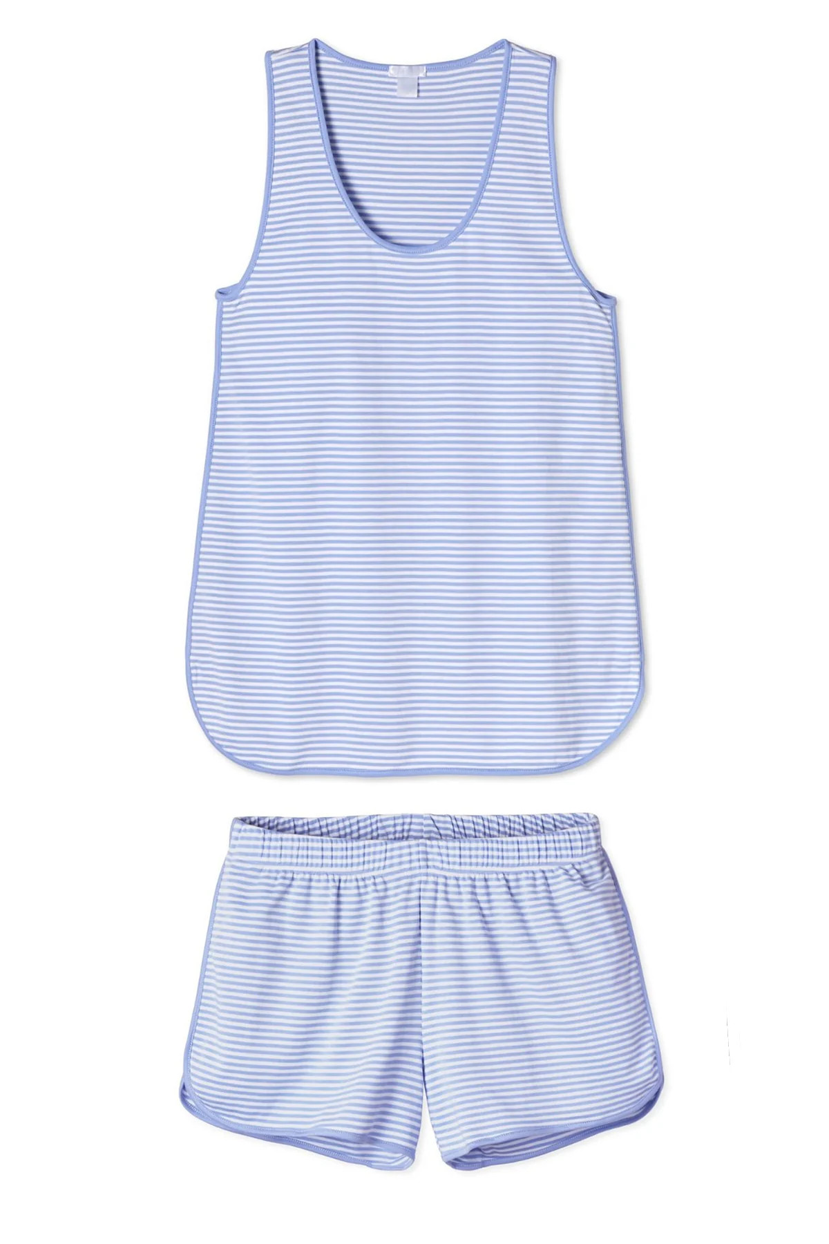 Pima Tank-Short Set in Hydrangea | LAKE Pajamas